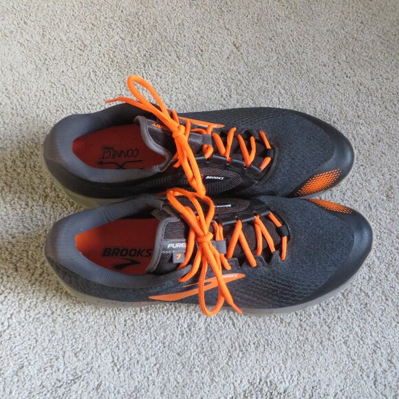 Brooks PureGrit 7 Mens Trail-Running Shoes Size 14  Black/Orange - Picture 6 of 11